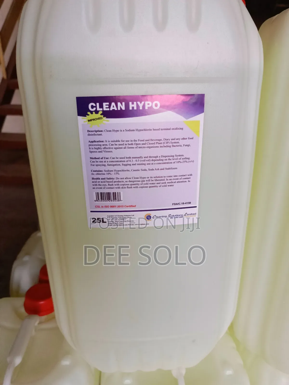 Sodium Hypochlorite Solution 12-15% Conc