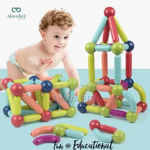 Kids Magnetic Building Toys (130pcs of Sticks and Balls)