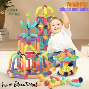Kids Magnetic Building Toys (130pcs of Sticks and Balls)