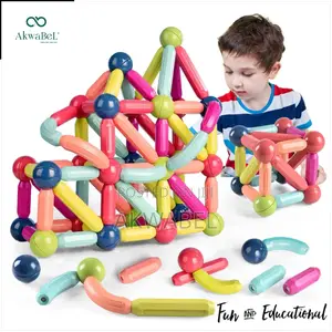 Kids Magnetic Building Toys (130pcs of Sticks and Balls)