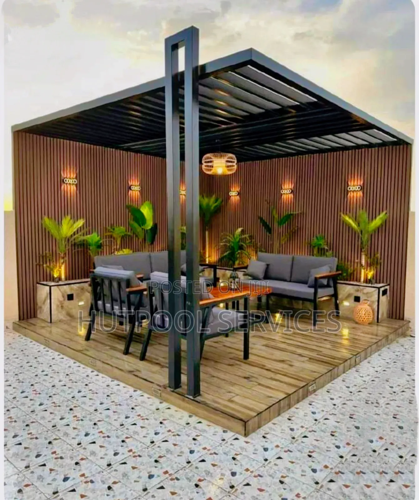 Pure Modern Steel Pergola