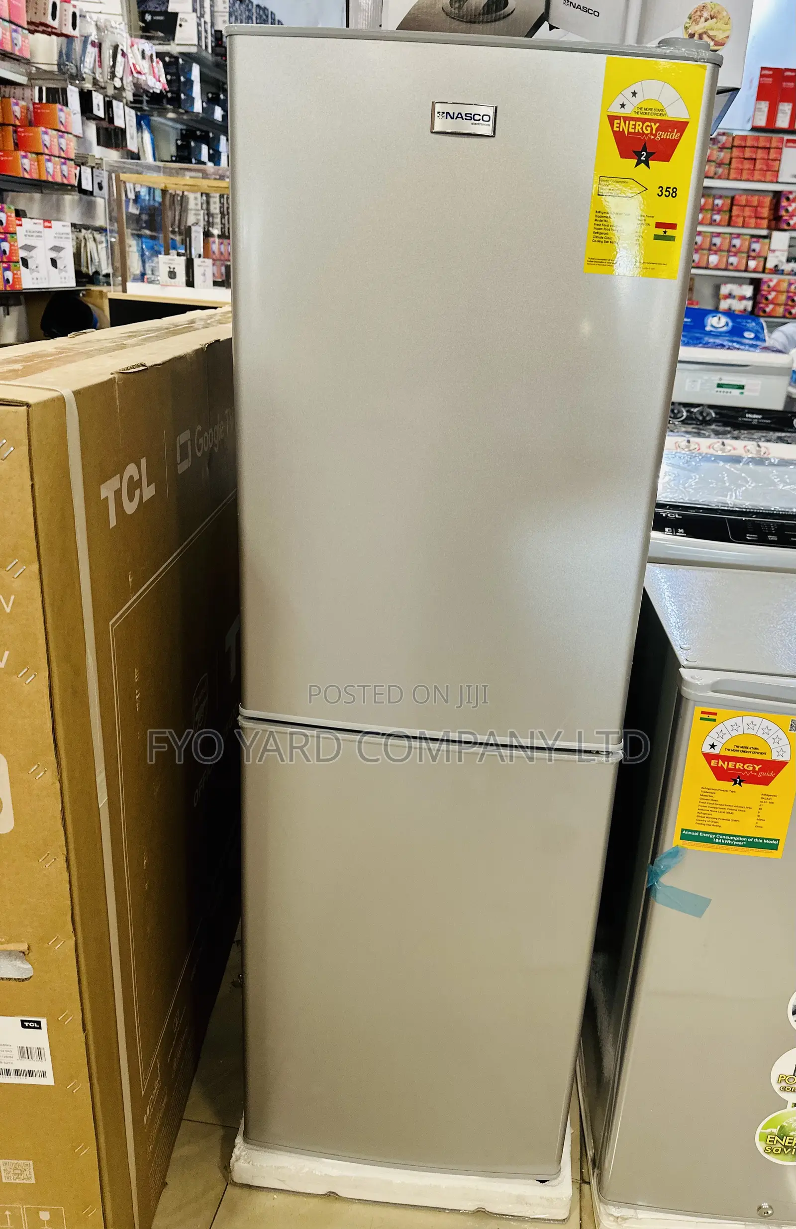 Buy Quality. Nasco Double Door Bottom Freezer 158L Fridge