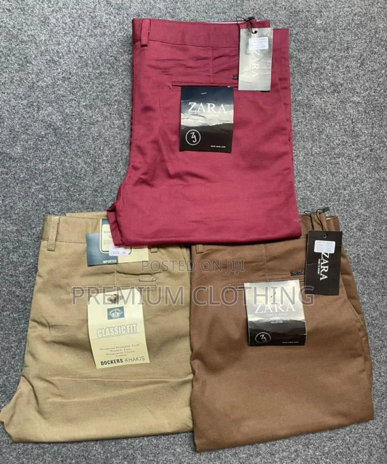 Dockers,Zara, And Jeep Khaki Trousers For Men