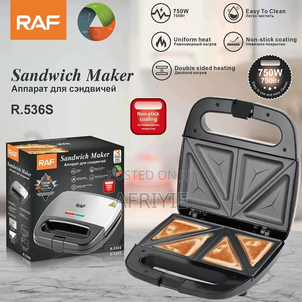 Sandwich Maker 2 Slice Breakfast Toaster Waffle Maker