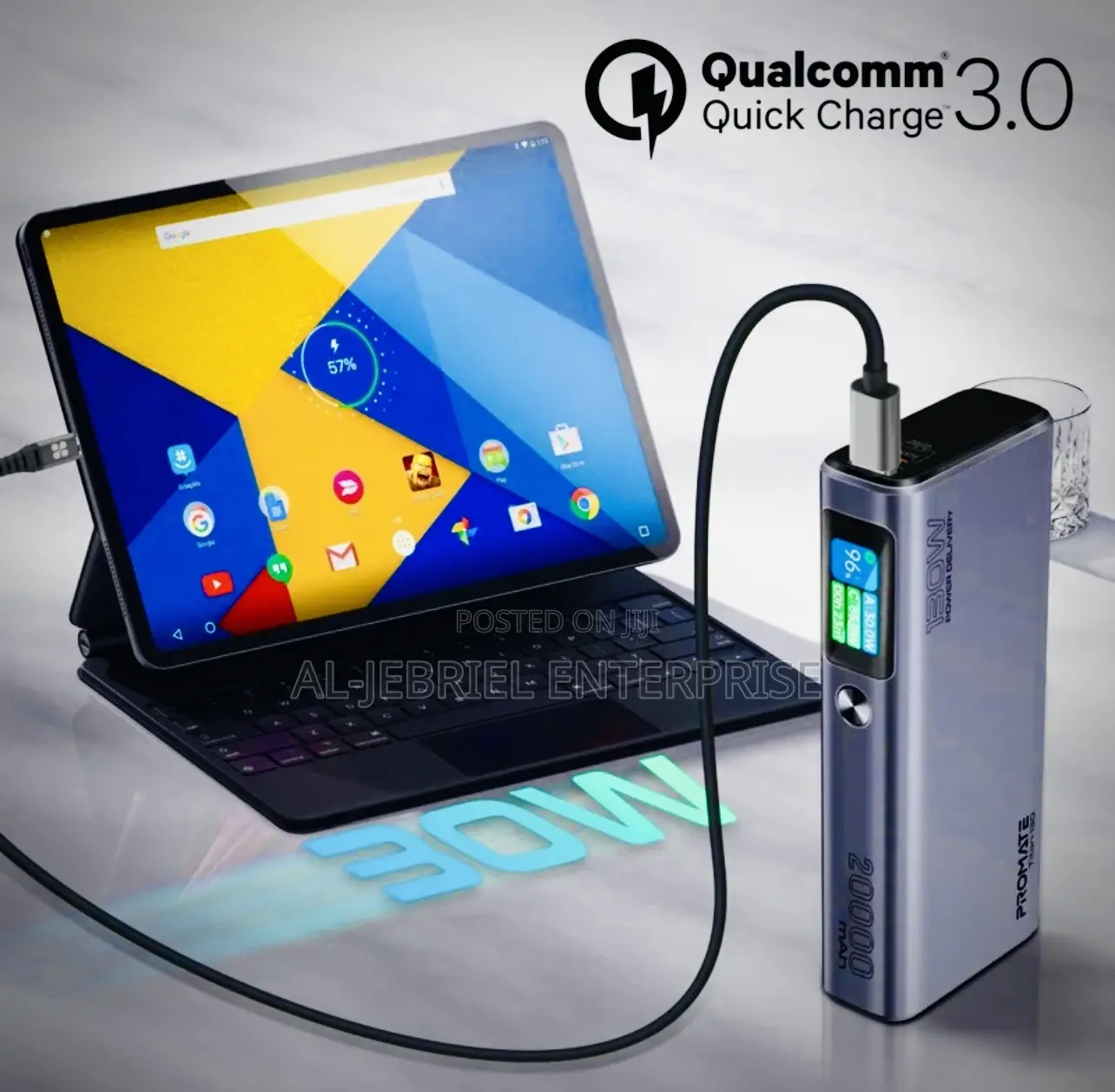 Multi Device Charging Titan 130watts Promate Powerbank