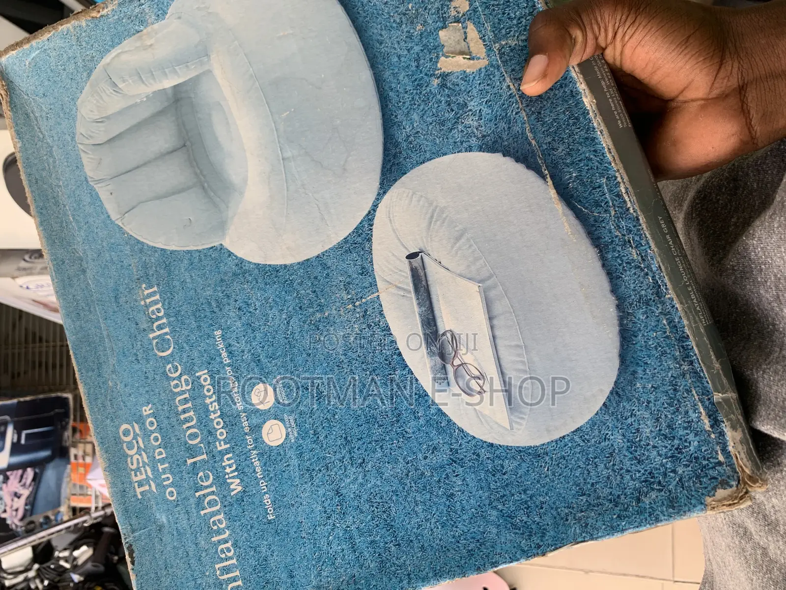 Tesco Indoor and Outdoor Inflatable Chair With Footstool