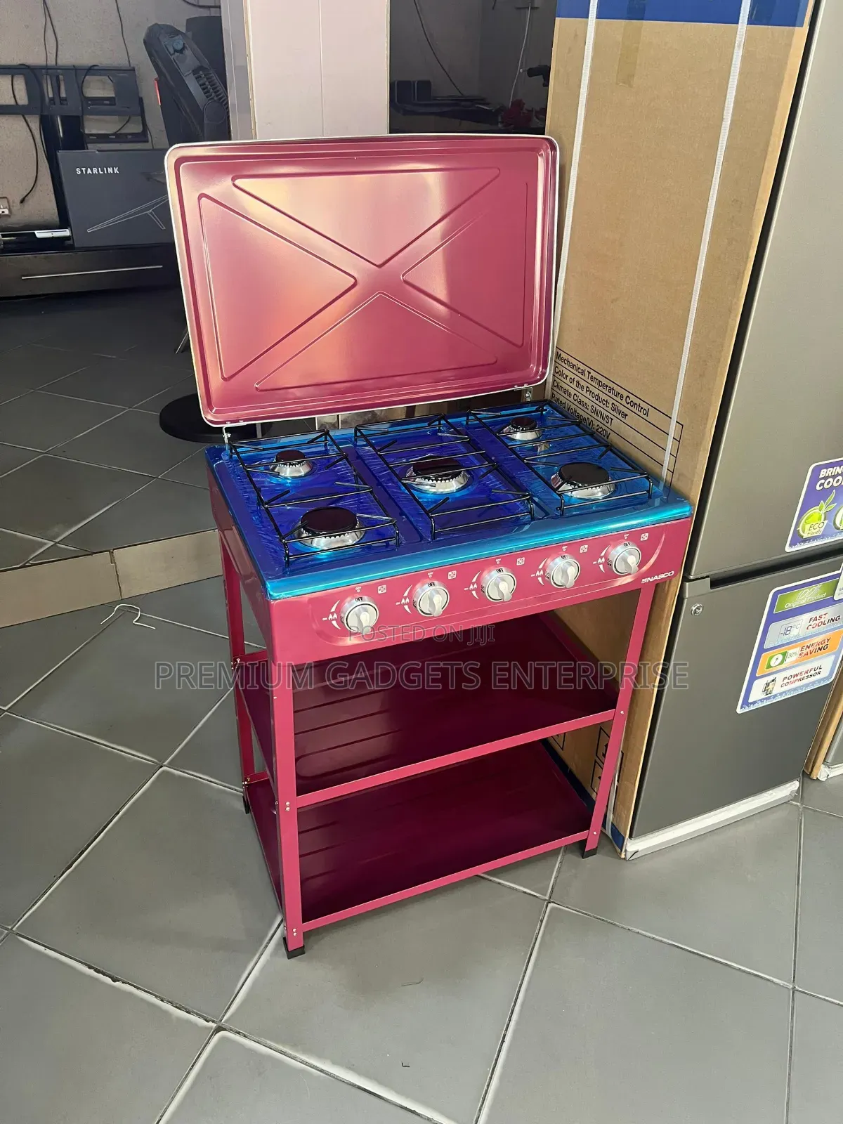 Christmas Promo Nasco 5 Burner Cooker With Shelves