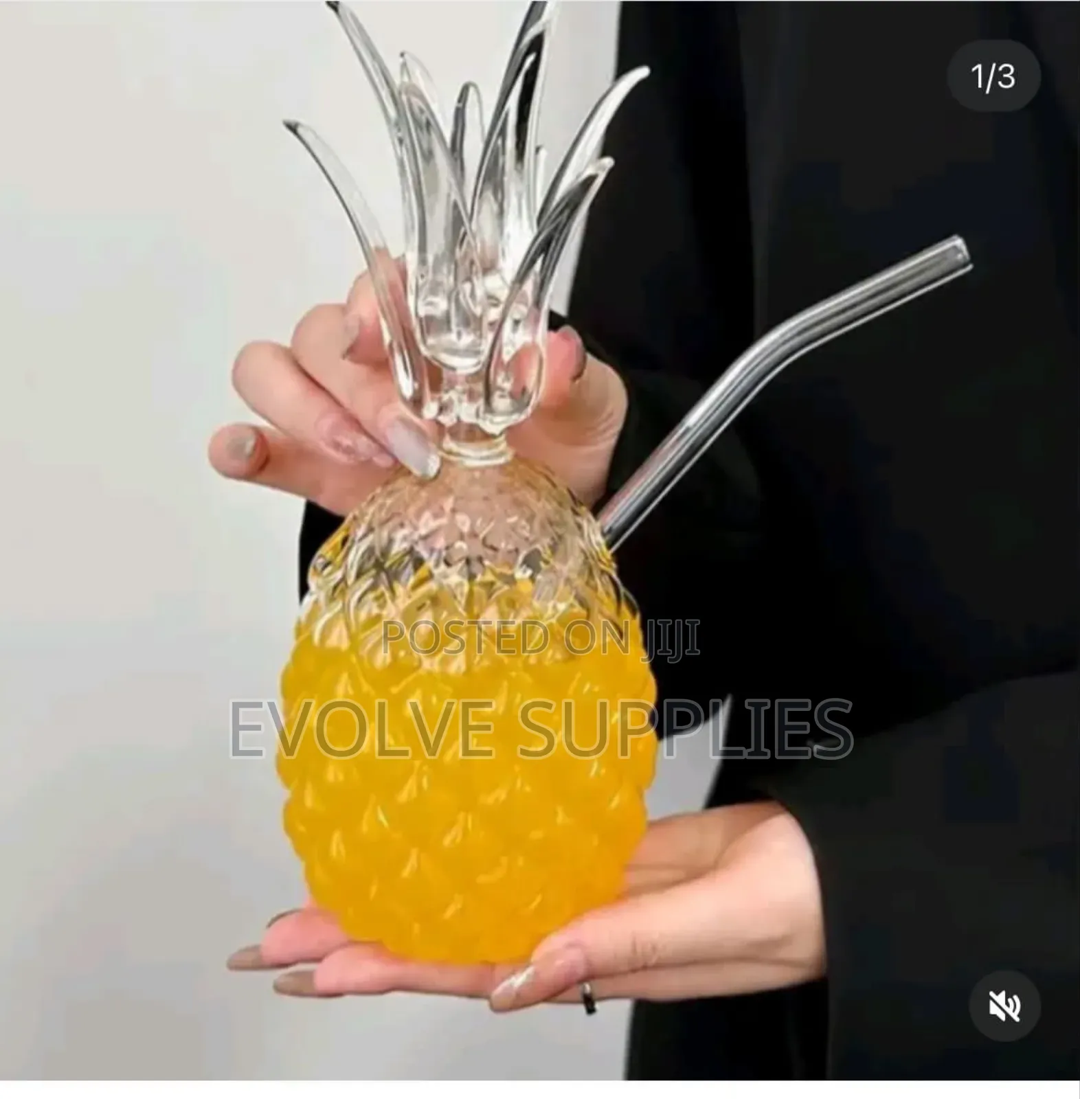 350ml Pineapple Glass Cup