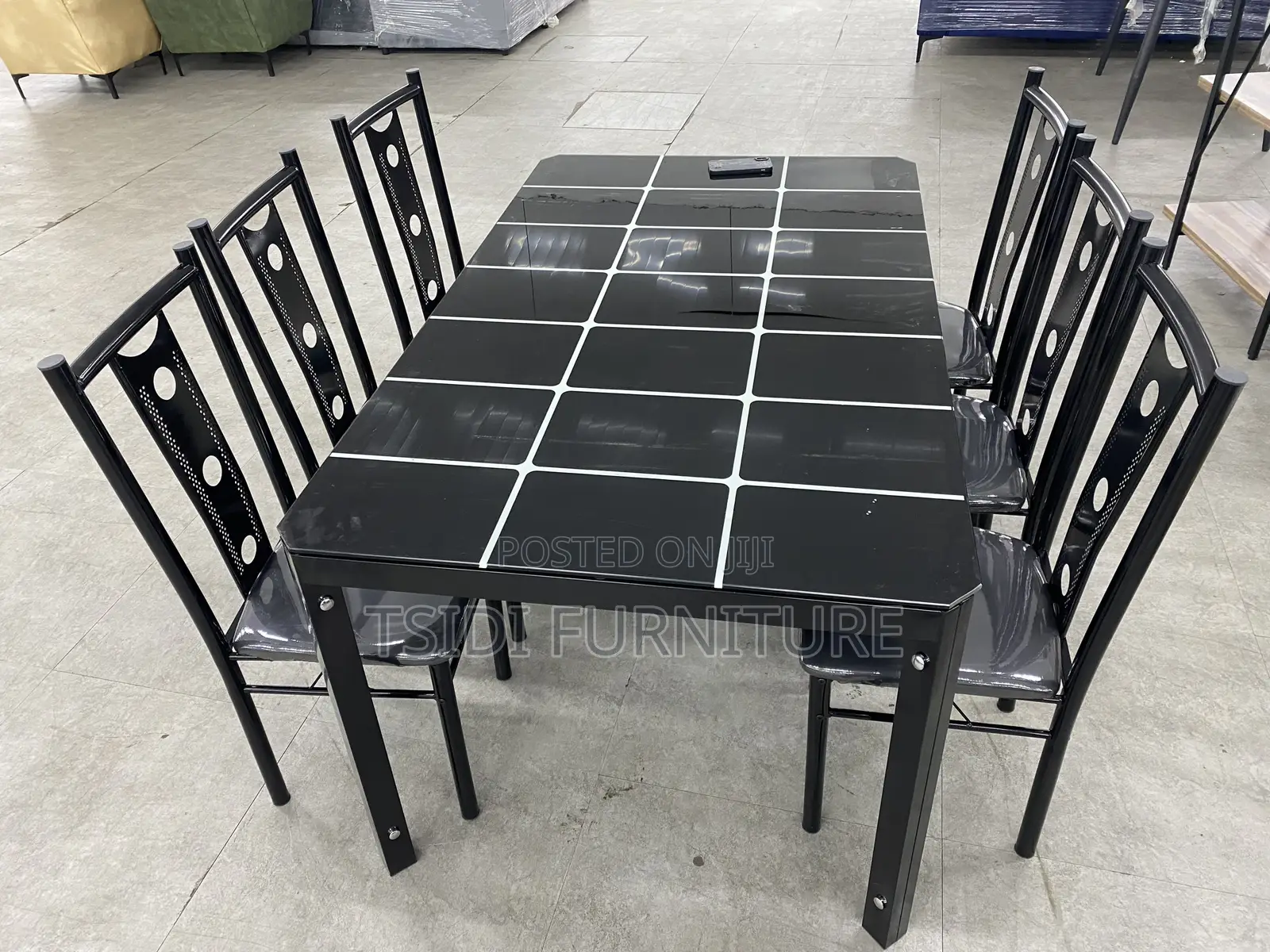 Quality Glass Dining Sets With 6chairs A34