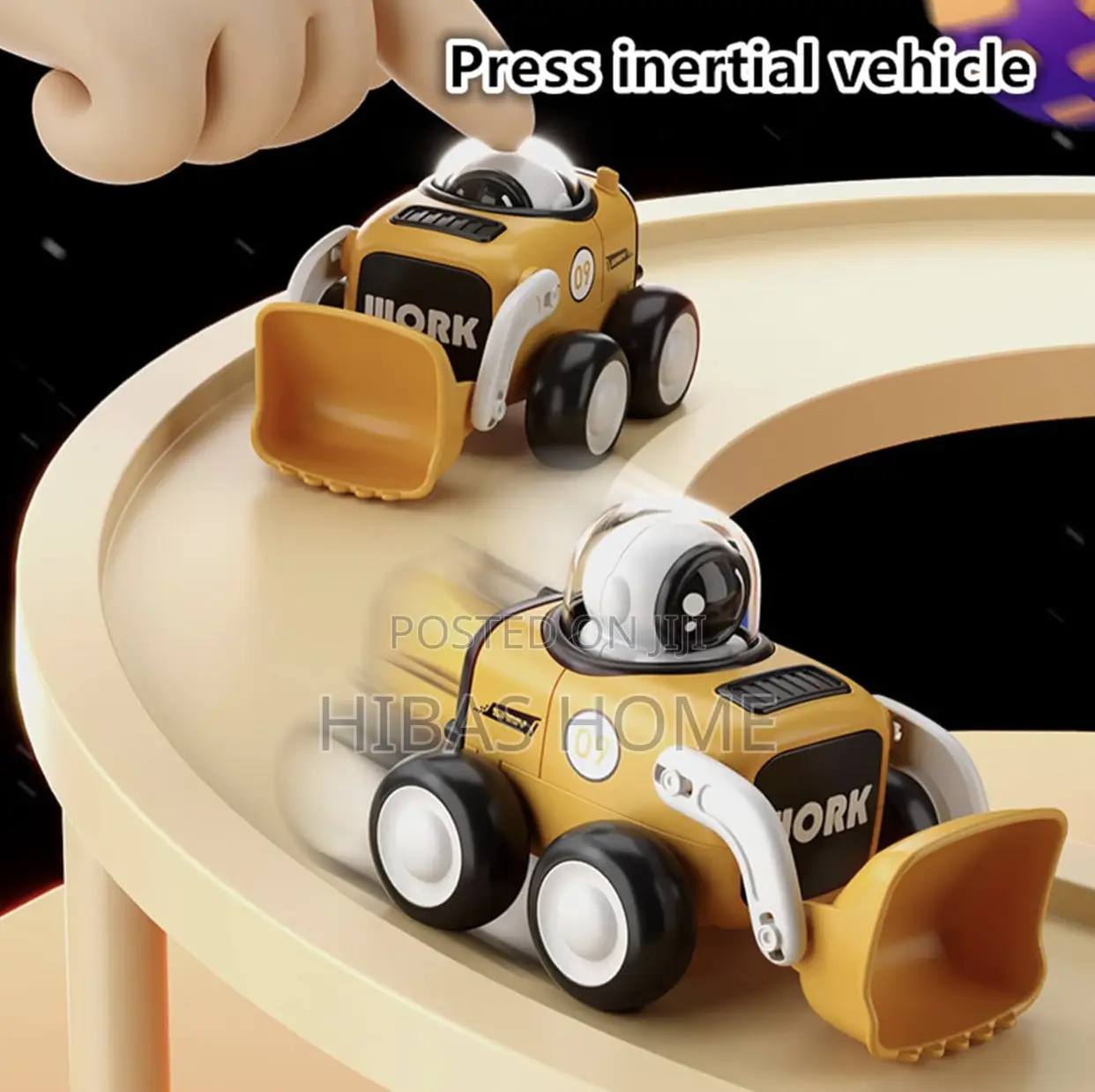 Whistle Press Car Astronaut Toy Push Car