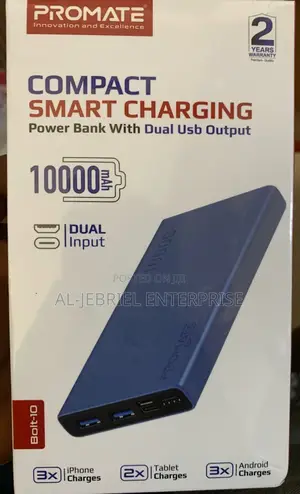 Promate Bolt 10 10000mah Dual USB LI-PO Power Bank
