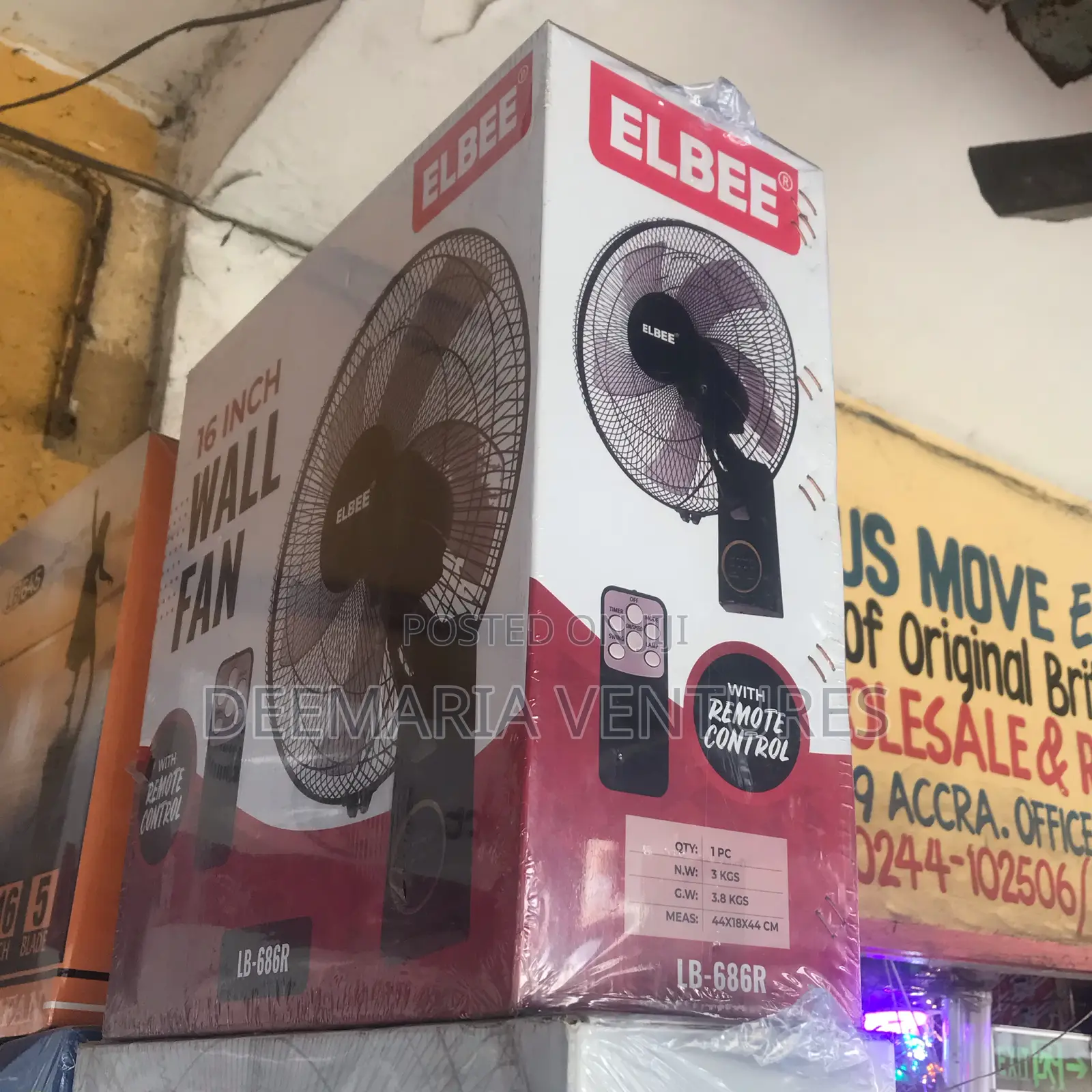 Elbee 16 Inches Wall Fan With Remote (Lb-686r) Control