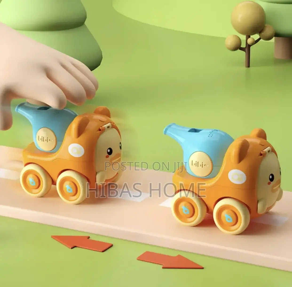 Whistle Inertia Car 4pcs Push Go Toy Car