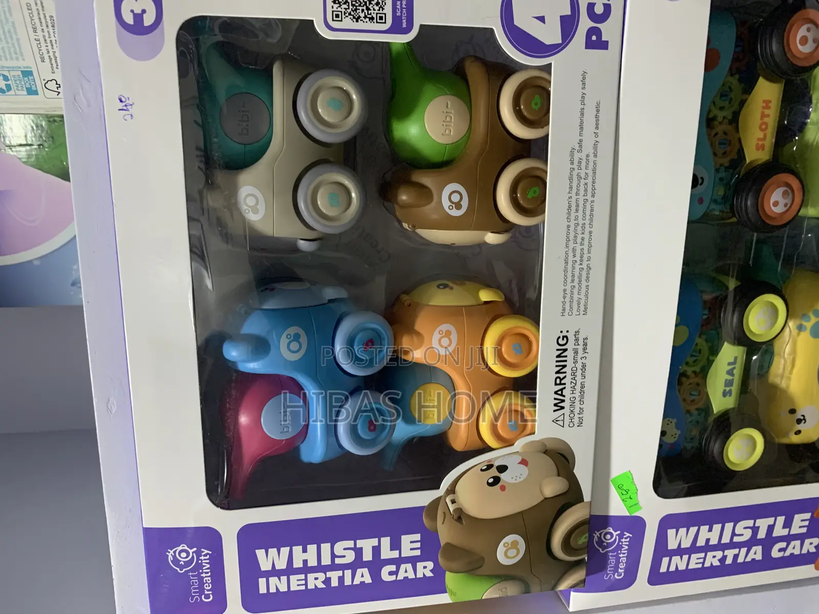 Whistle Inertia Car 4pcs Push Go Toy Car
