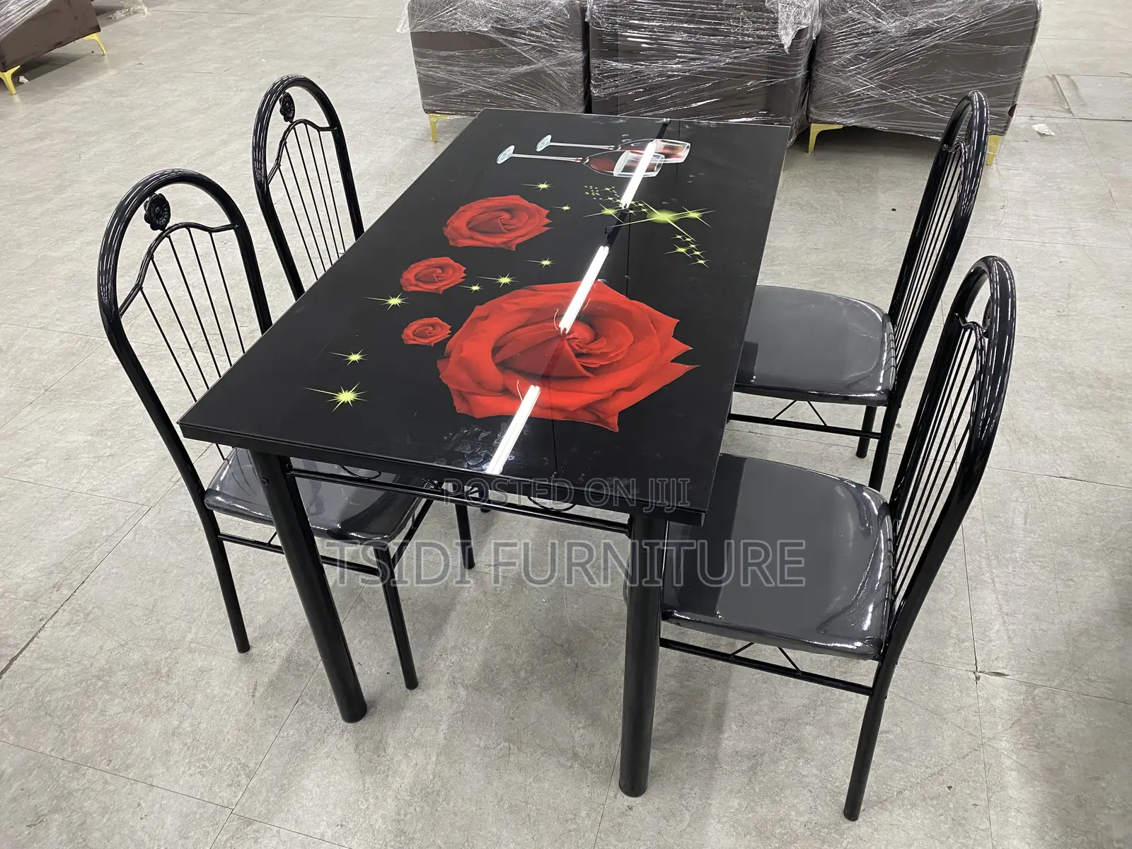 Glass Dining Table Plus 4chairs