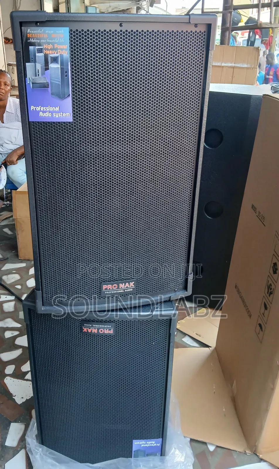 Pro-Nak Half-Range Speakers With Stand