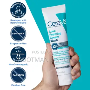 Cerave 10% Acne Foaming Cream Cleanser Face Wash 150ml