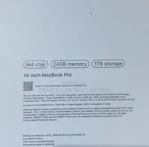 New Laptop Apple MacBook Pro 2024 M4 14-inch 24GB Apple M4 SSD 1T