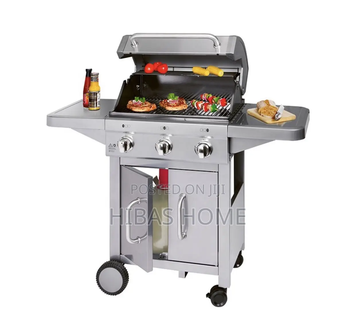 Proficook Gas Grill 3 Stainless Steel Burner 53x120x112cm