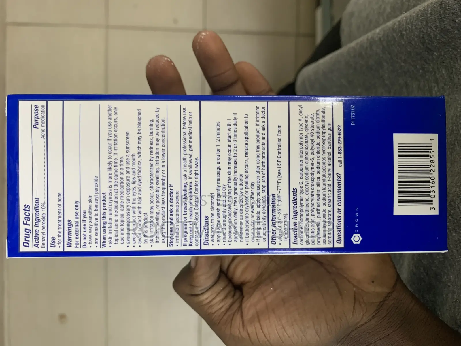 Panoxyl Acne Foaming Wash Benzoyl Peroxide 10% , 5.5 Oz