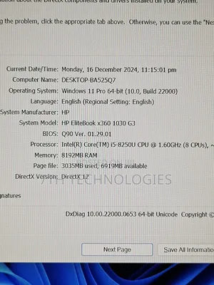 Laptop HP EliteBook X360 1030 G3 8GB Intel Core I5 SSD 512GB