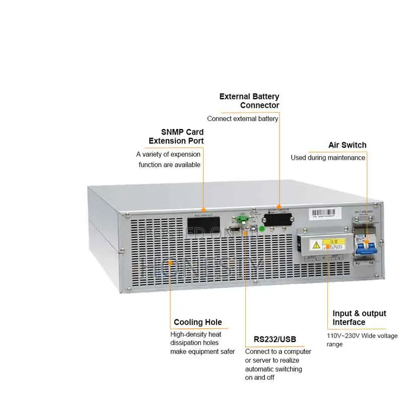 Cwups 3kva 2400W Rack-Mounted Online Ups Backup Power Supply