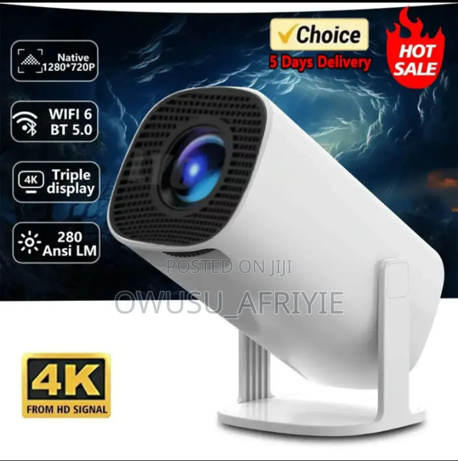 Hy300 Smart Mini Projector Android 11 Wifi 6