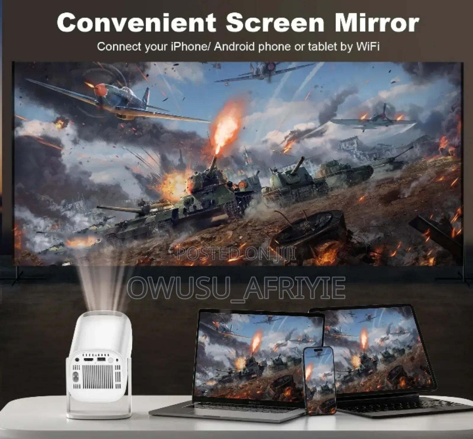Hy300 Smart Mini Projector Android 11 Wifi 6