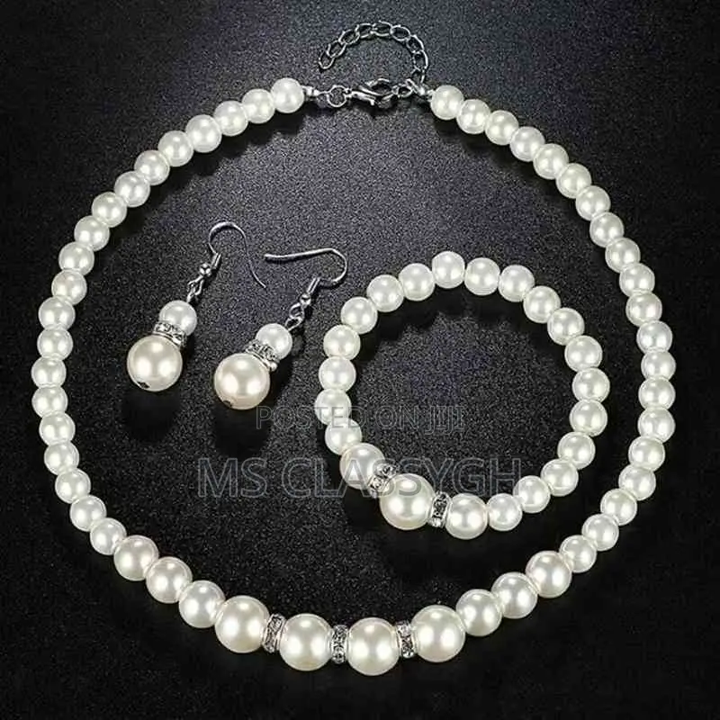 Pearl Jewelry Set Simulated Pearl Double Layer Luxury Earrin