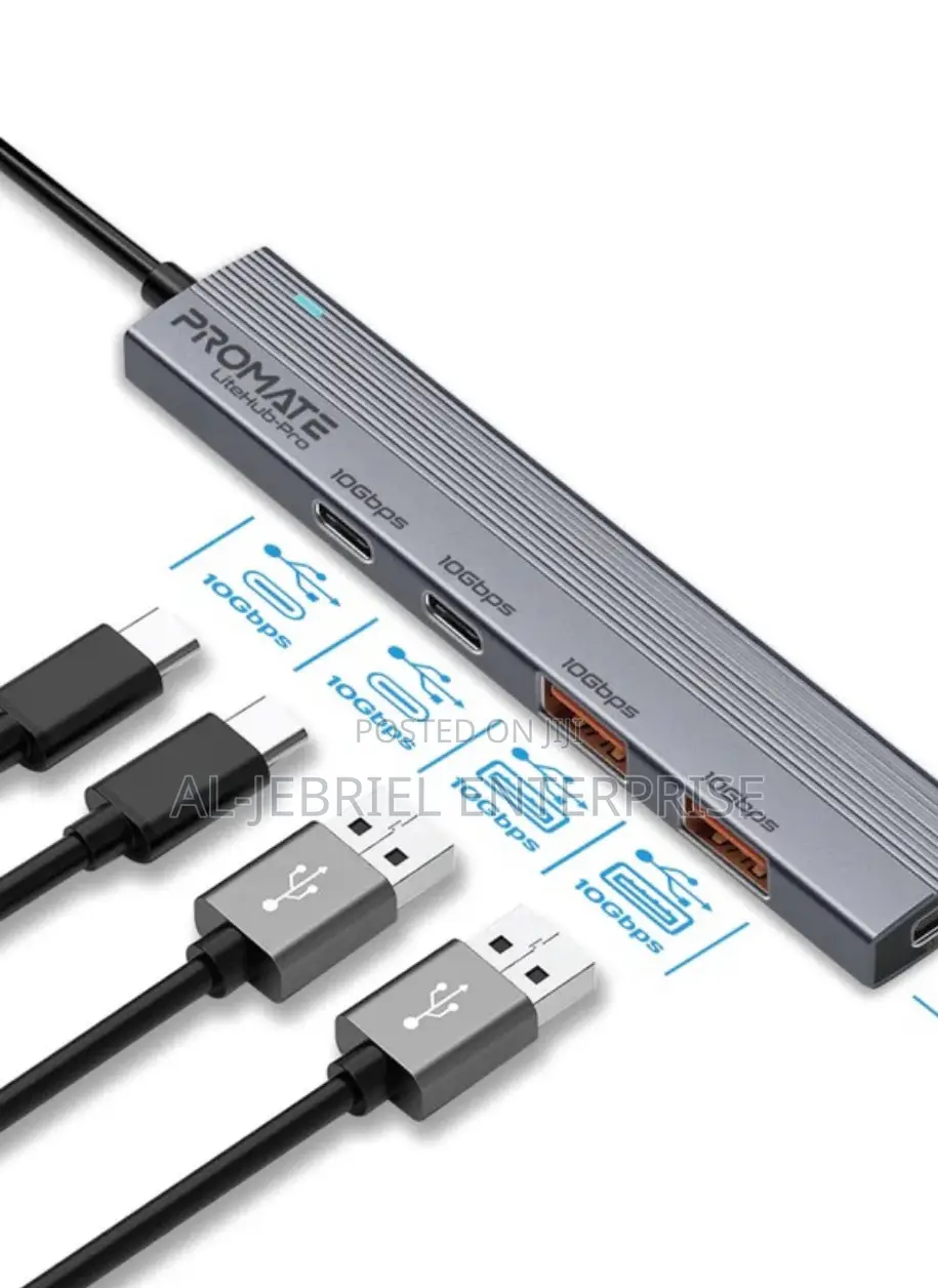 PROMATE LITE-HUB PRO, 5 Port 10gbps USB-C Hub