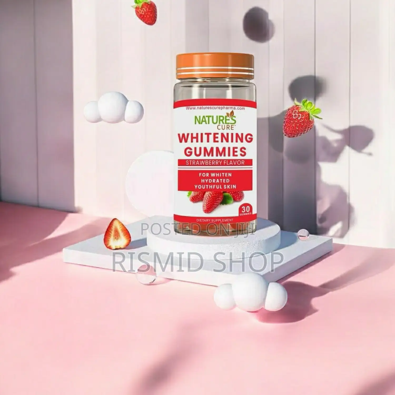Nature's Cure Whitening Gummies With Glutathione Vitamins