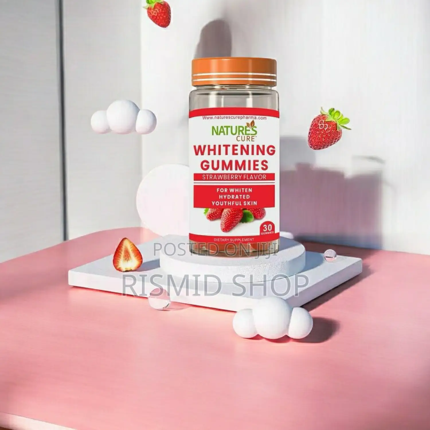 Nature's Cure Whitening Gummies With Glutathione Vitamins