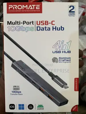 Promate Lite-Hub PRO Aluminum Crafted Multiport Usb-C Hub