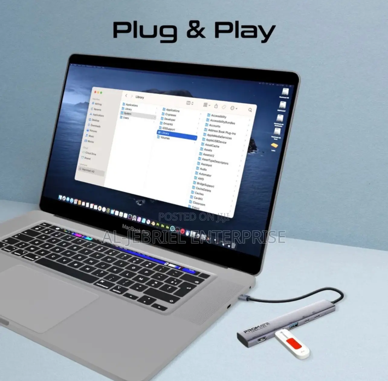 100 Watts Power Delivery Promate Link-Hub 5 USB-C Hub