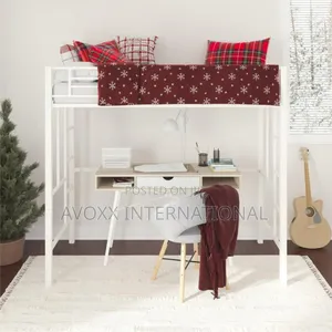 Photo - DHP Twin Metal Loft Bed, Off White/ 5410496WE