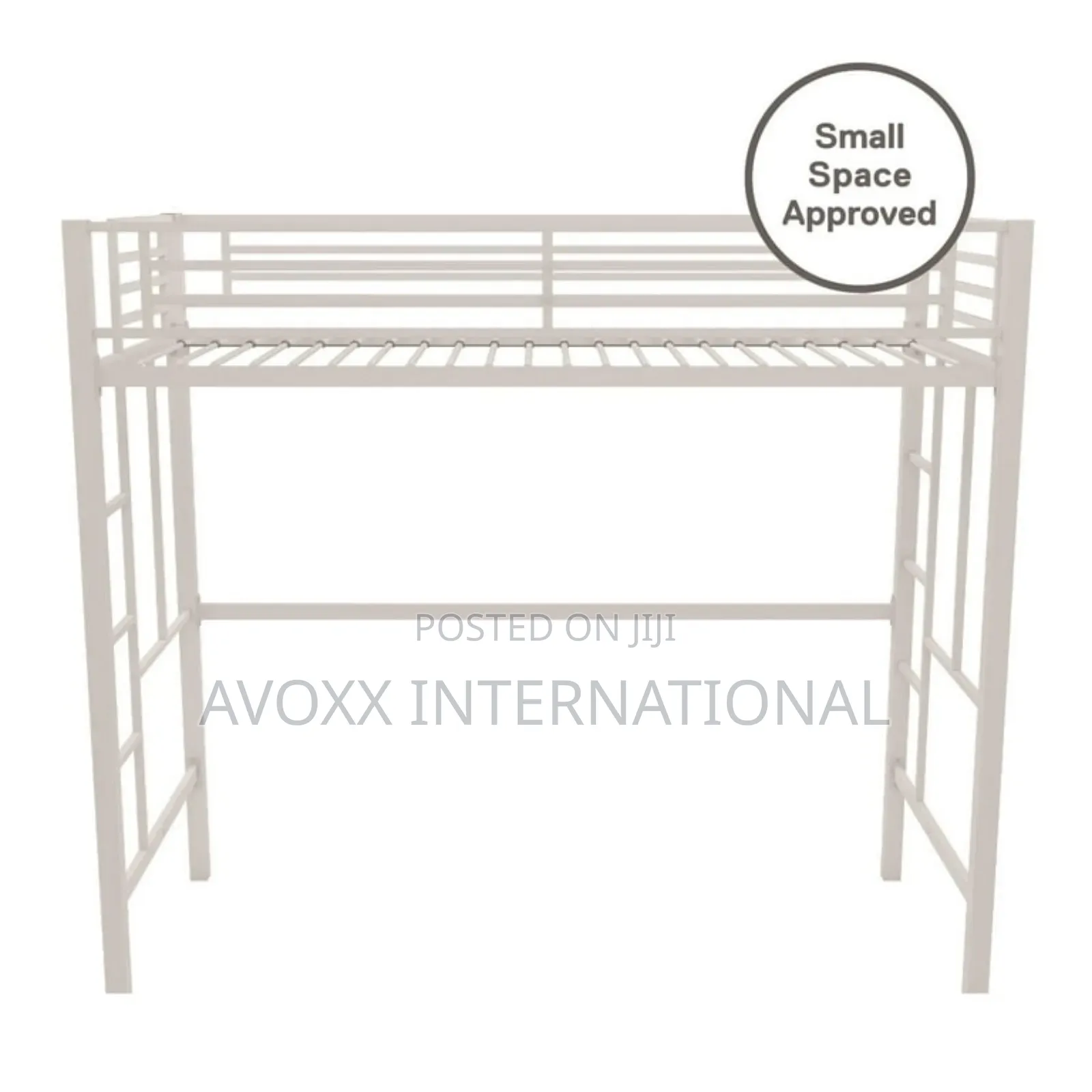 DHP Twin Metal Loft Bed, Off White/ 5410496WE