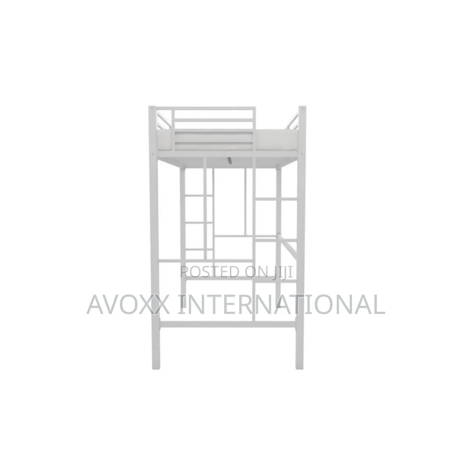 DHP Twin Metal Loft Bed, Off White/ 5410496WE