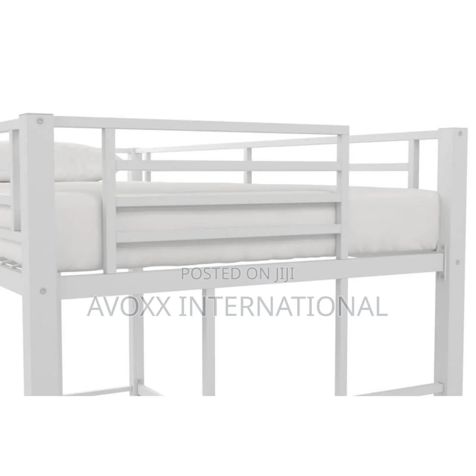 DHP Twin Metal Loft Bed, Off White/ 5410496WE