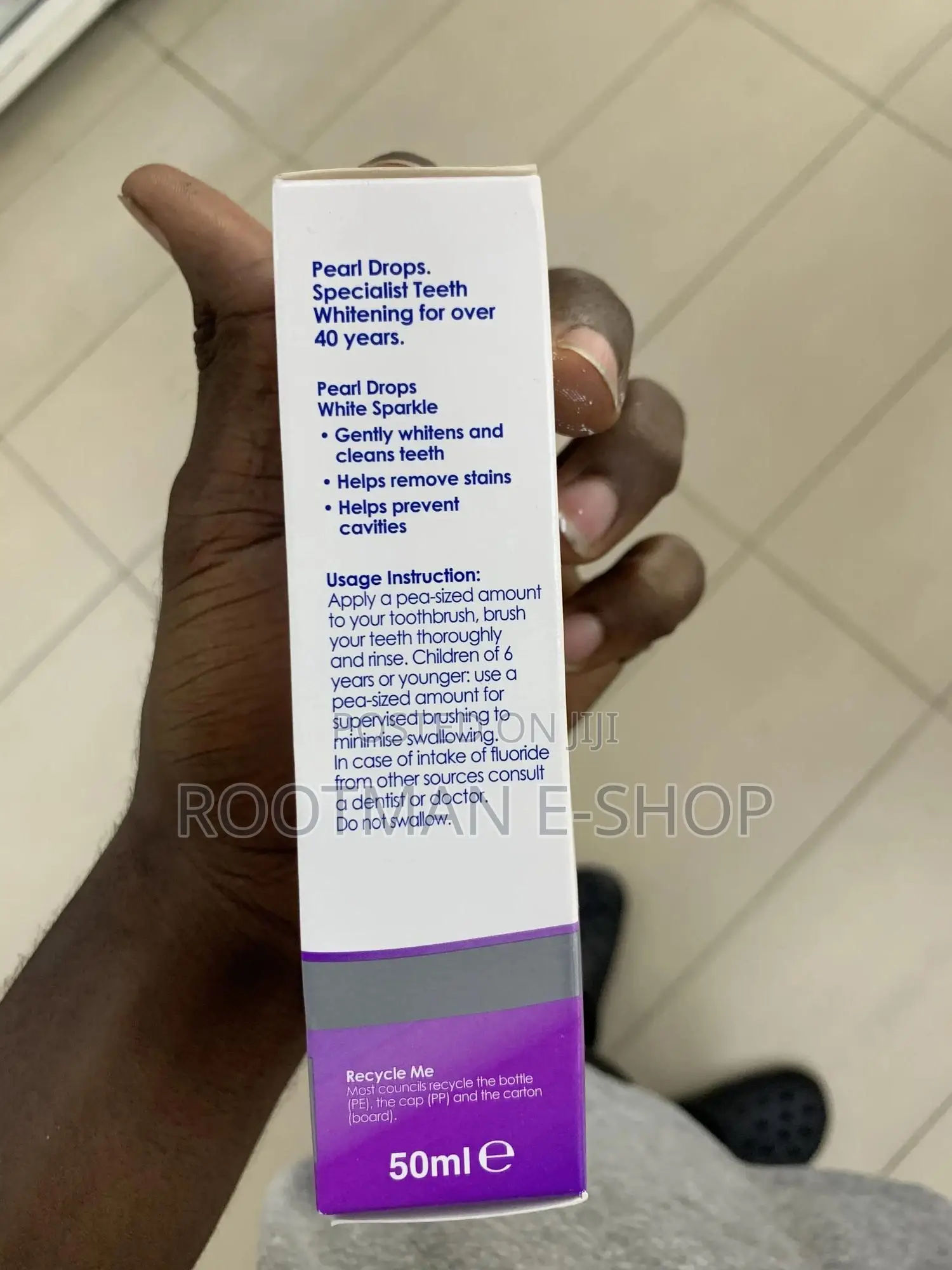 Pearl Drops Toothpolish White Sparkle Help Remove Stains 50m
