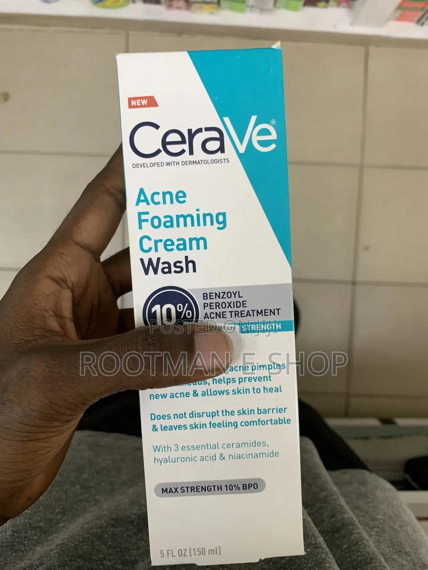 Cerave 10% Acne Foaming Cream Cleanser Face Wash 150ml
