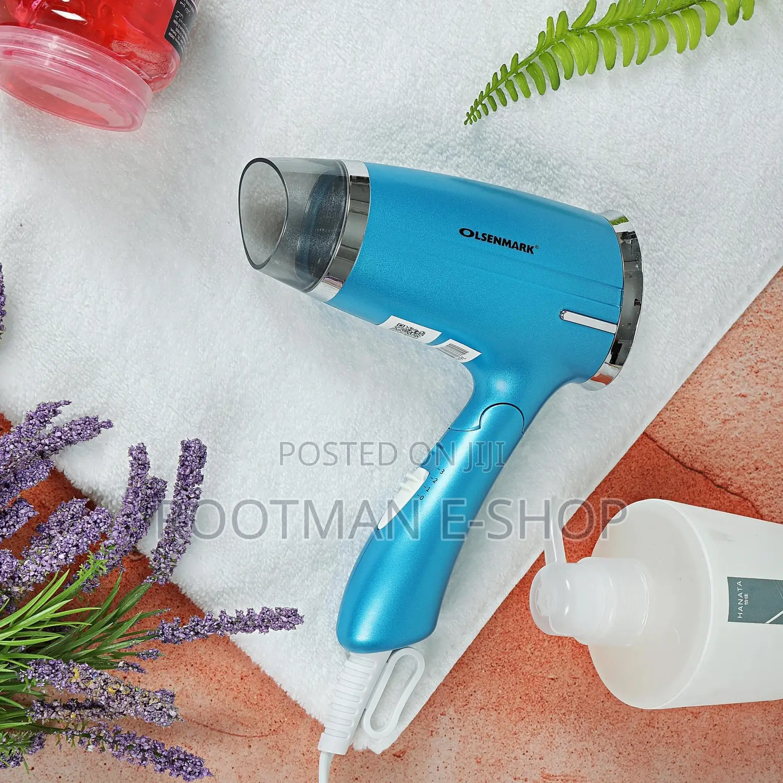 850 W Travel Hair Dryer With Foldable Handle,2 Speed Control