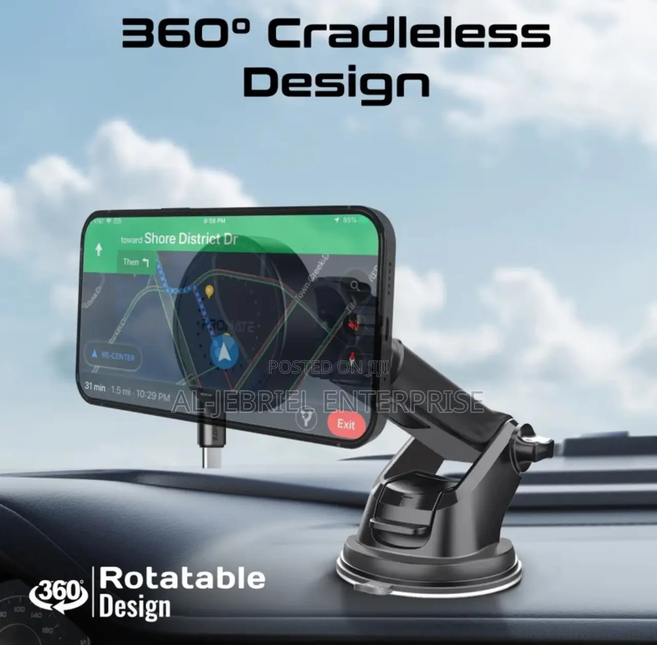 PROMATE Magdrive-R 15W Magsafe Wireless Car Charger