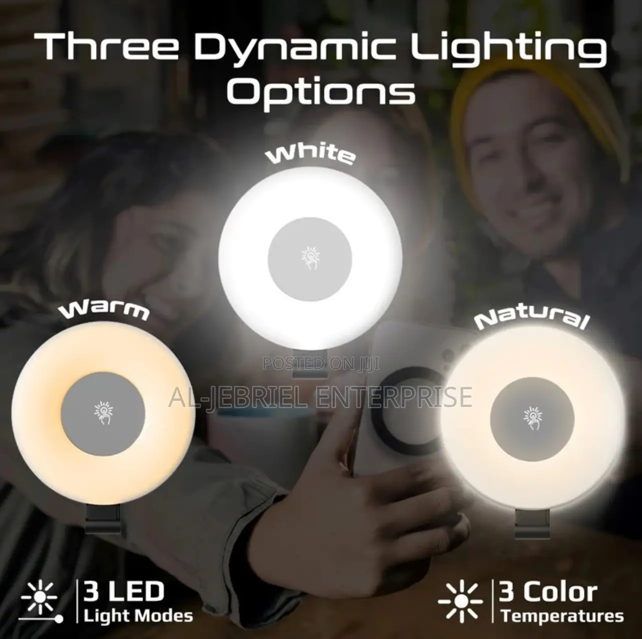 Promate Lightweight LED Light With Compatible Phone Mount