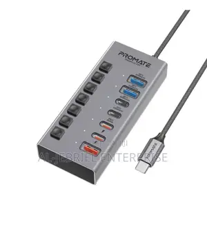 Promate Gegahub-10g UK 7 Port 10gbps USB-C Hub