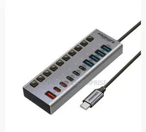 Compact Design Promate Multiport Data and Charge Usb-C Hub
