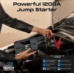 Promate Patrolpack-3 1200A Jump Starter, 12000mah Power Bank