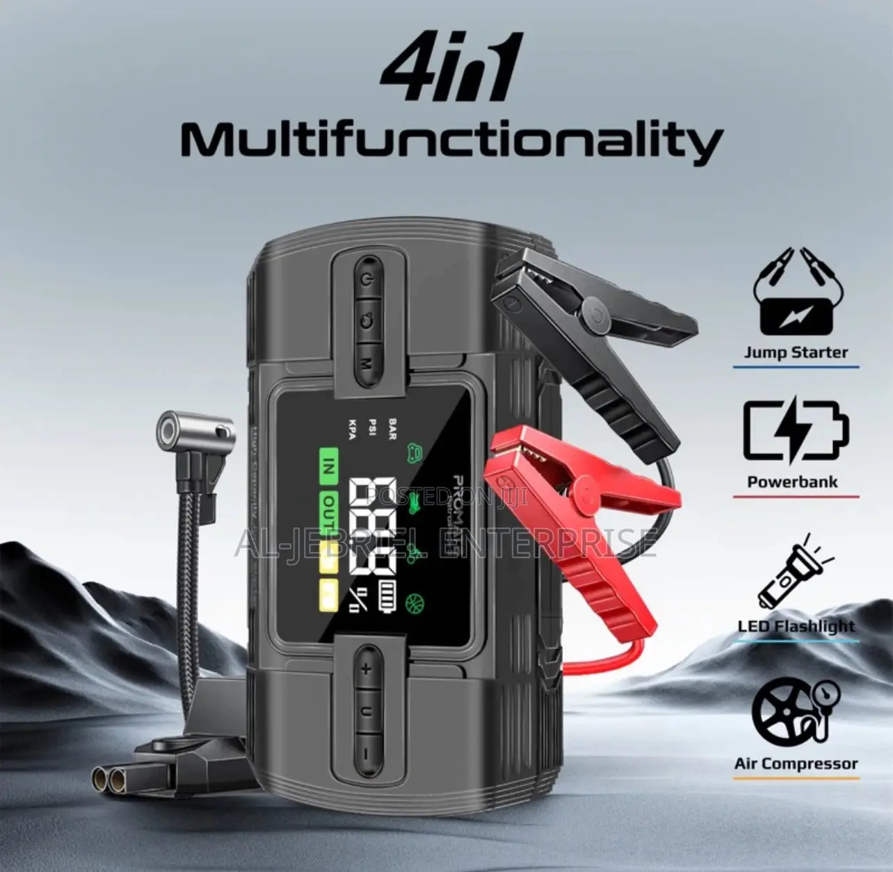 POWERFUL 1200A Promate Patrolpack-3 Jump Starter+Powerbank