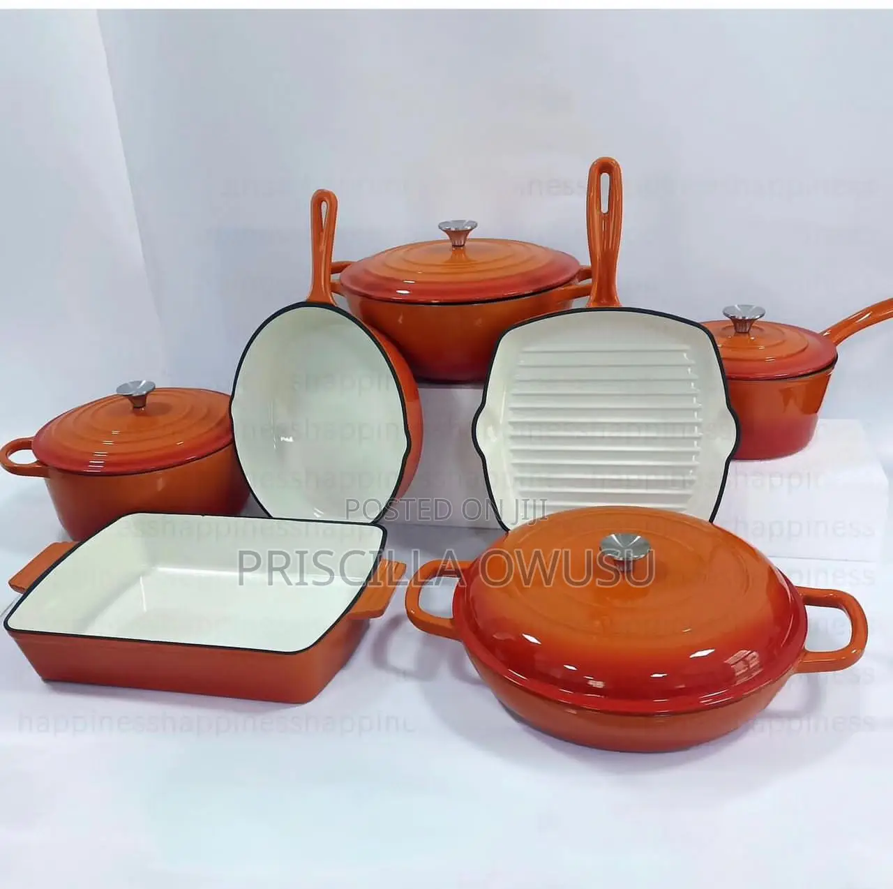 Enamel Cast Iron Cooking Pot Set