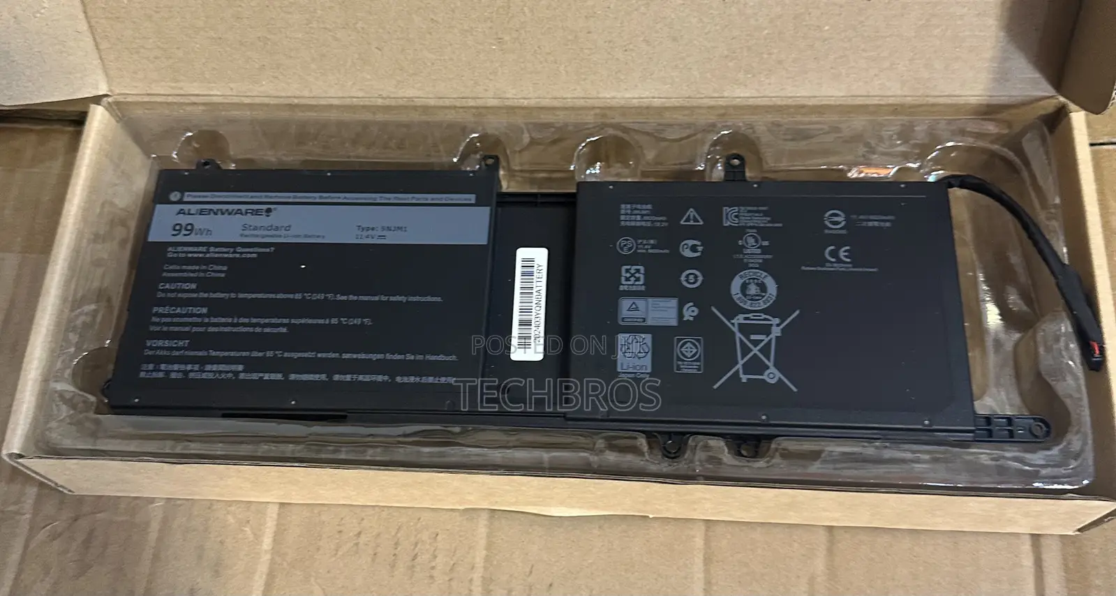 Alienware 15 R4 Battery 9njm1 01D82 Mg2yh 0546ff 0hf250