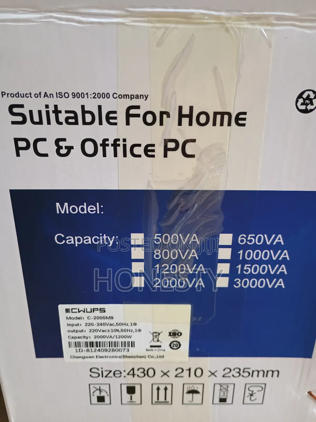 Cwups 2000va Ups Battery Uninterruptible Power Supply for Pc